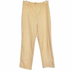 Blue Blush Pants Womens Plaid Preppy Yellow High Waist Rockabilly  Size Medium